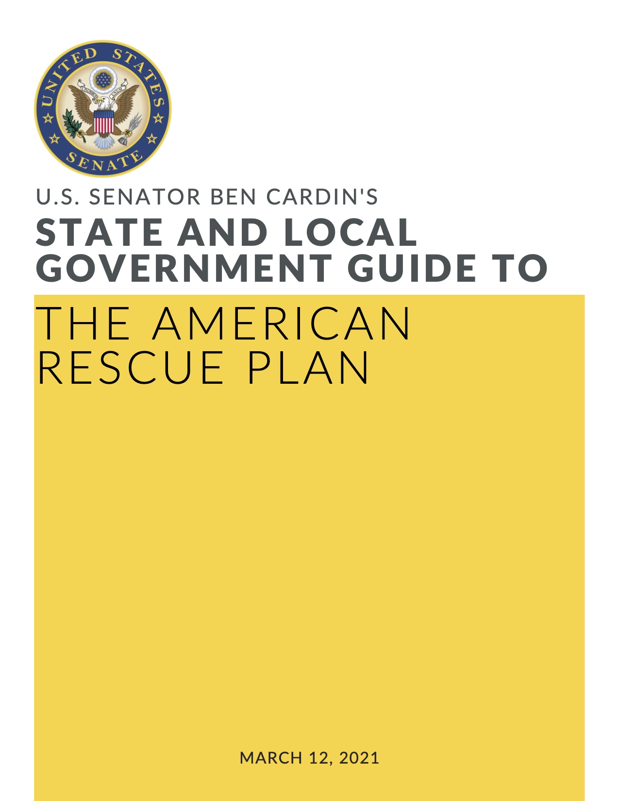 The American Rescue Plan Act - State Senator Mike McKay for Maryland ...